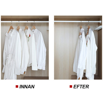 Pladsbesparende bøjle til garderobeskabe