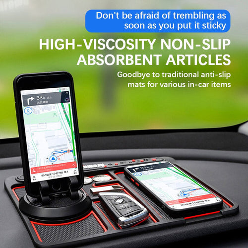 360° skridsikker silikone-måtte til telefonens instrumentbræt
