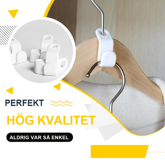 Pladsbesparende bøjle til garderobeskabe