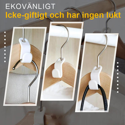 Pladsbesparende bøjle til garderobeskabe