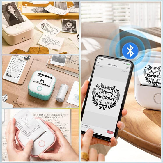 Mini bærbar Bluetooth-printer